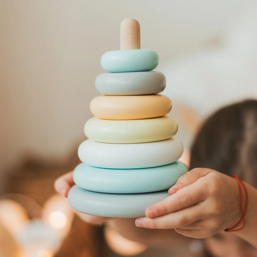 Building Pyramid and Rainbow | Wooden Montessori Toys | Baby Name Sign at Extra Charge | First Ch... | Etsy (US)