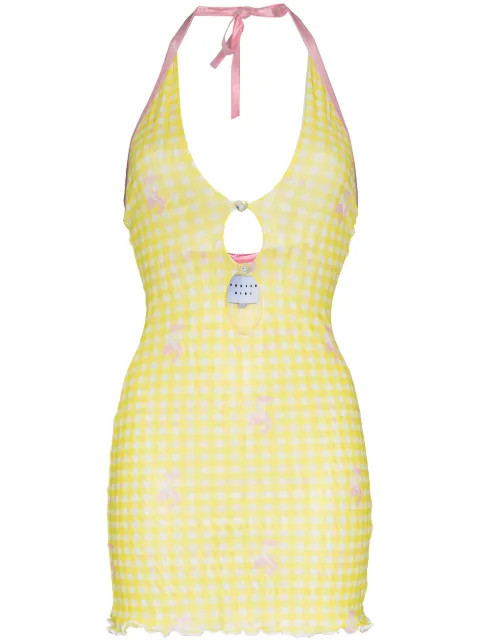 Gretchen gingham halterneck dress | Farfetch (US)