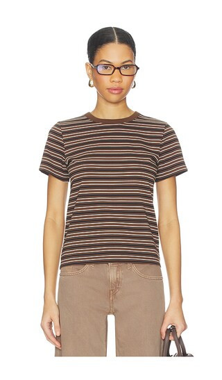 PISTOLA Alba Baby Tee Shirt in Brown. - size L | Revolve Clothing (Global)