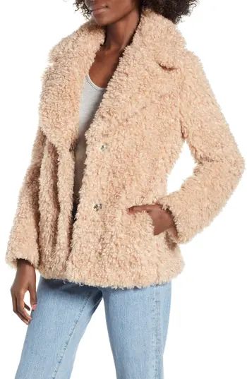 Women's Kensie Faux Fur Jacket, Size X-Small - Ivory | Nordstrom