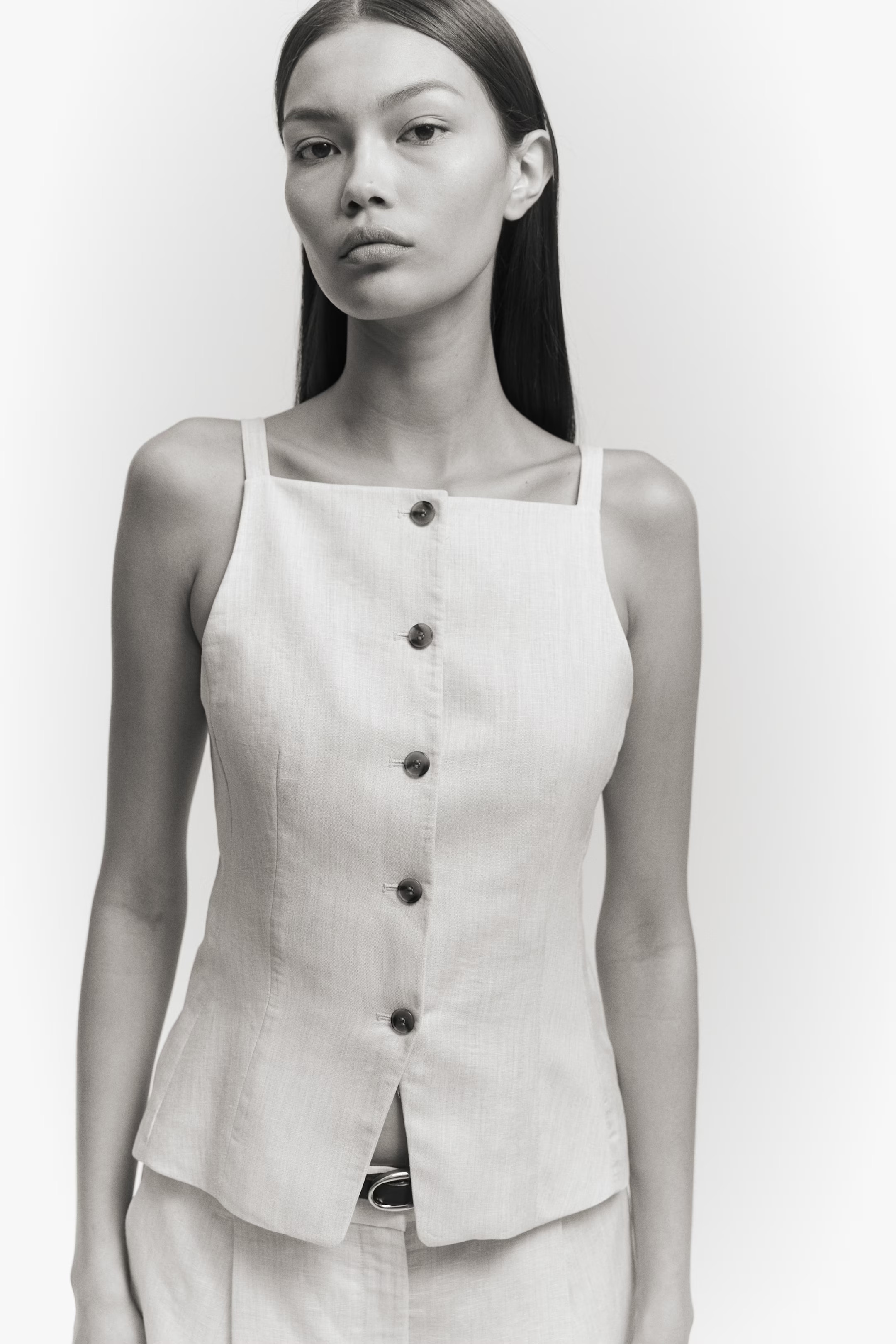 Linen-Blend Vest | H&M (US + CA)