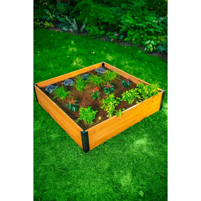 Mezza 4 ft x 4 ft Wood Raised Garden Bed | Wayfair North America