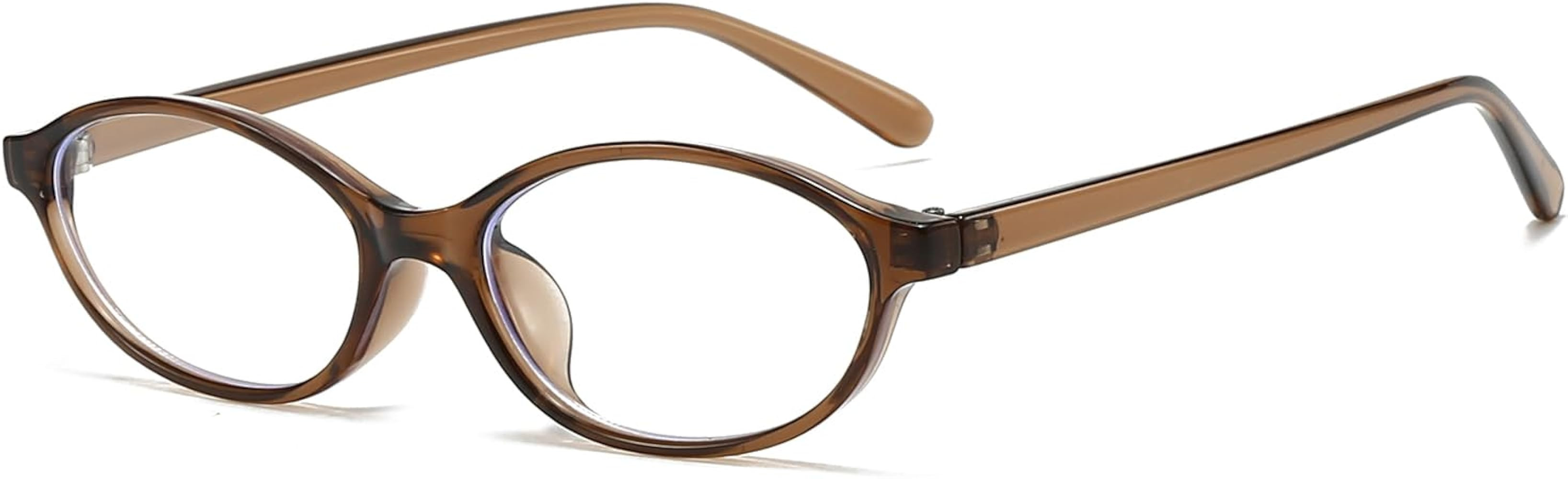 LJCZKA Oval Blue Light Glasses for Women Men Small Cat Eye Frame Anti Eye Satrain Headache Eyegla... | Amazon (UK)