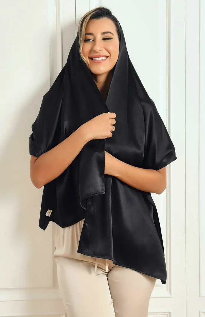 Pure Silk Solid Color Rectangle Long Scarf/Shawl | Nordstrom