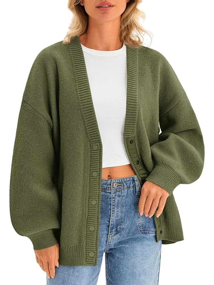 Cicy Bell Womens Oversized Chunky Cardigan Sweaters Trendy Button Down Knit Sweater 2025 Fall Win... | Amazon (US)