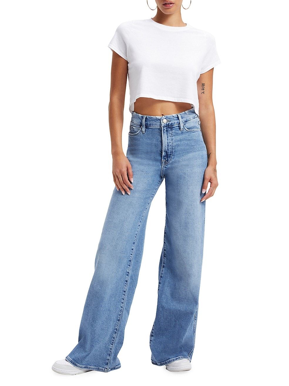 Good Stacked Flared Leg Jeans | Saks Fifth Avenue