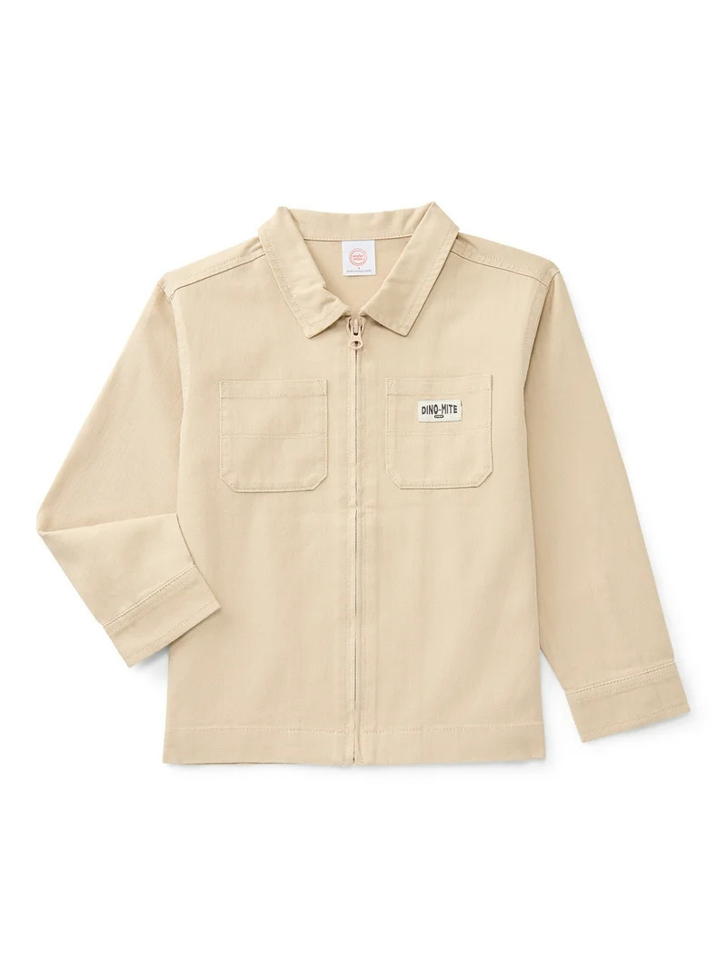 Wonder Nation Little Boys Cotton Twill Chore Jacket, Lightweight, Sizes 4-10 | Walmart (US)