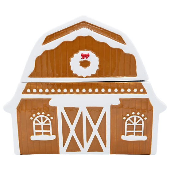 New!Red Shed  Gingerbread Cookie Jar, 10.5 in. | Tractor Supply
