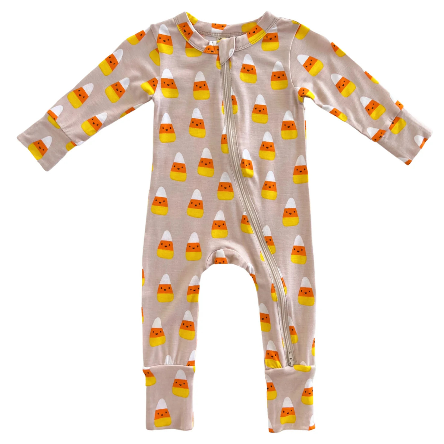 2-Way Convertible Zip Romper, Candy Corn | SpearmintLOVE