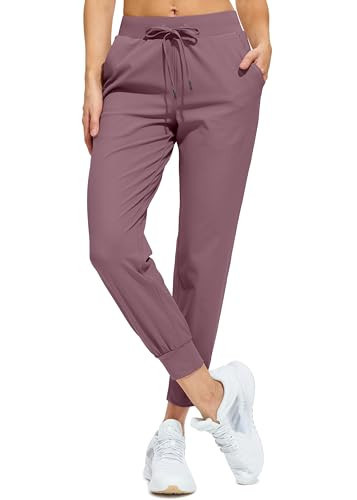 Libin Women's Joggers Pants Athletic Dance Sweatpants with Pockets Running Tapered Casual Pants for Workout,Lounge, Vintage Purple 3XL | Amazon (US)