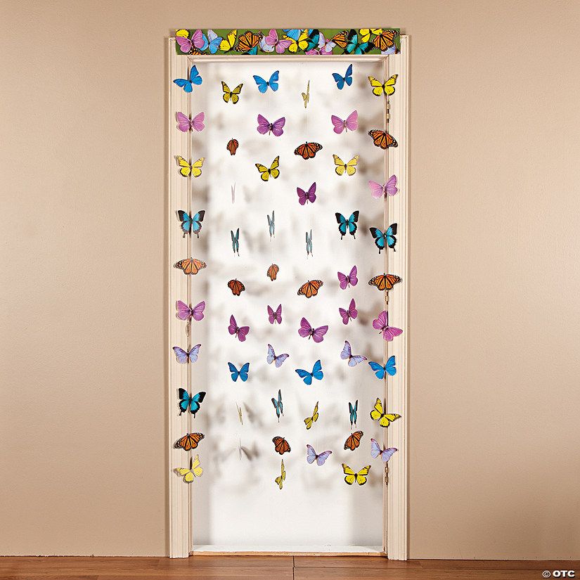 Paper Butterfly Hanging Door Curtain | Oriental Trading Company