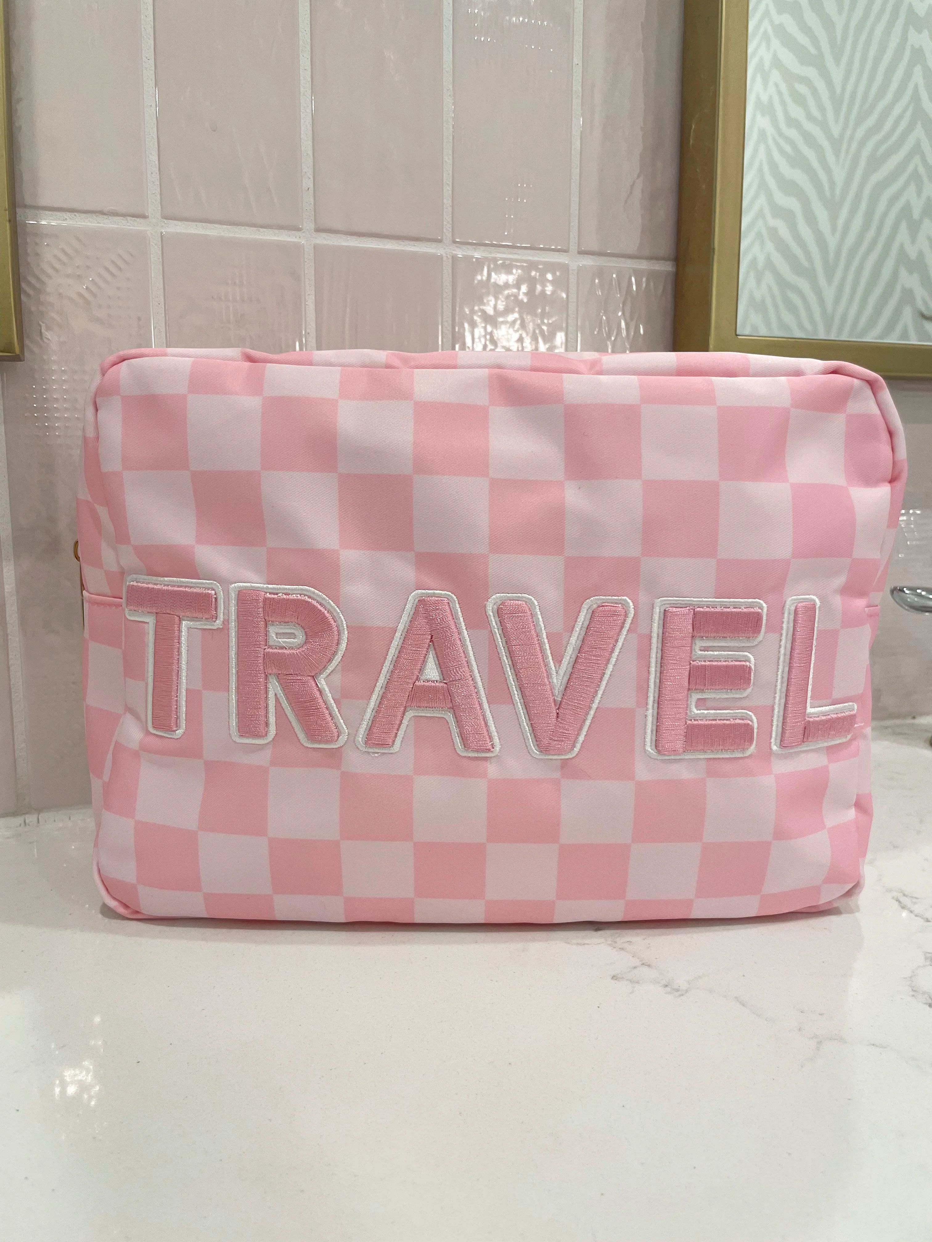 Travel XL - Pink Checkered | KenzKustomz