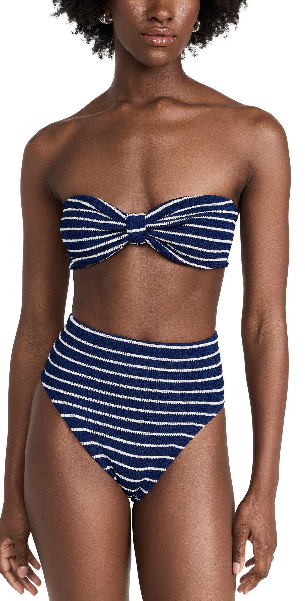 Hunza G Ruby Bikini Set Navy/White One Size | Shopbop