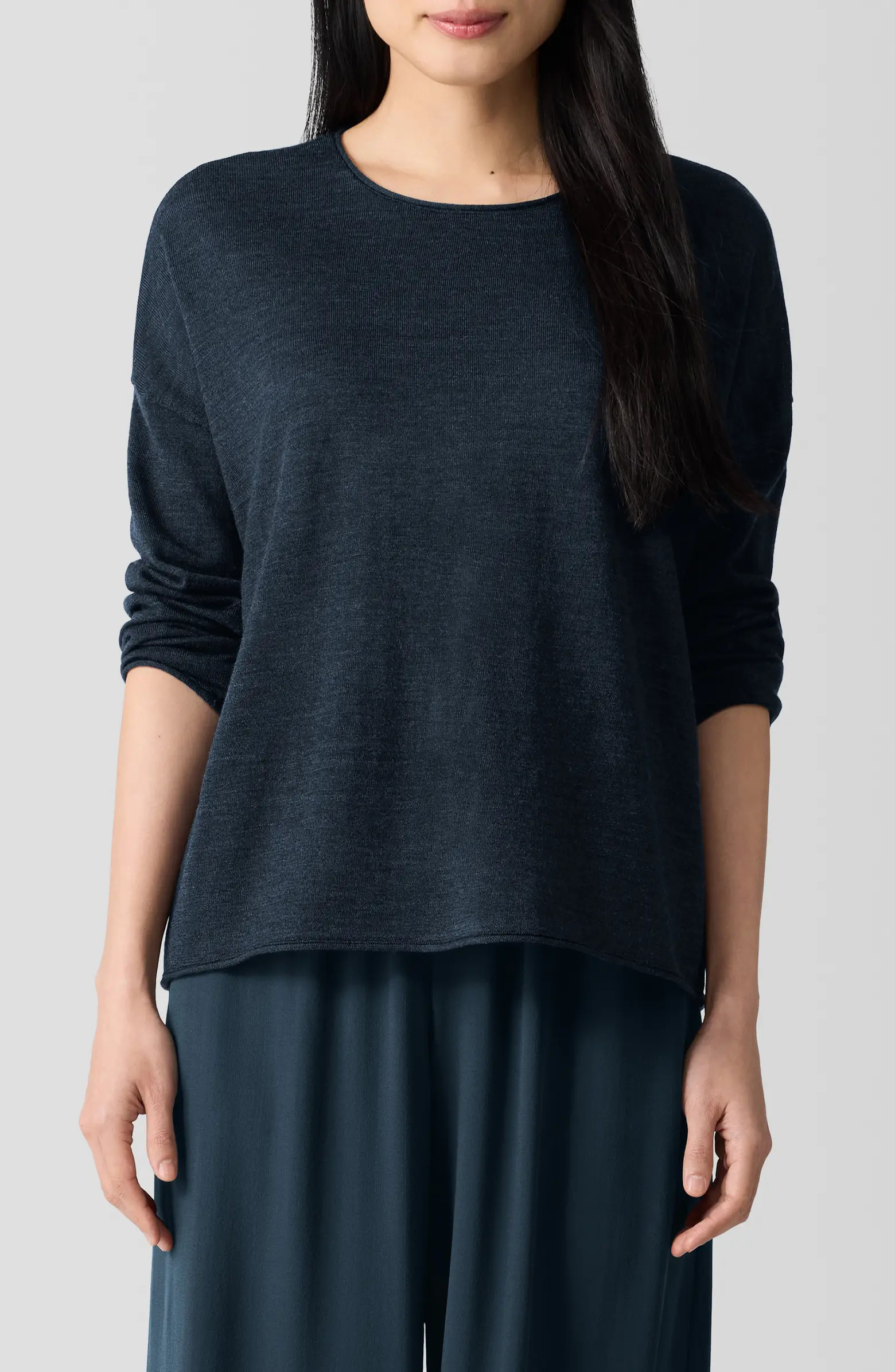 Eileen Fisher Crewneck Wool Sweater | Nordstrom | Nordstrom