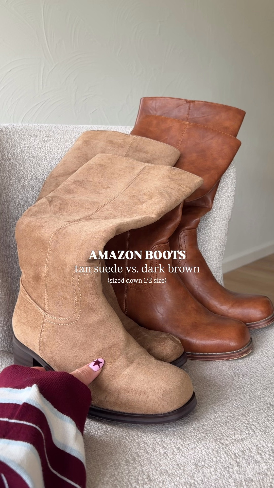 Amazon boots for fall 👢 sized down 1/2 size

#LTKootd #LTKSeasonal