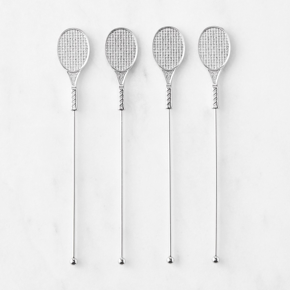 Clubhouse Tennis Stirring Sticks, Set of 4 | Williams-Sonoma