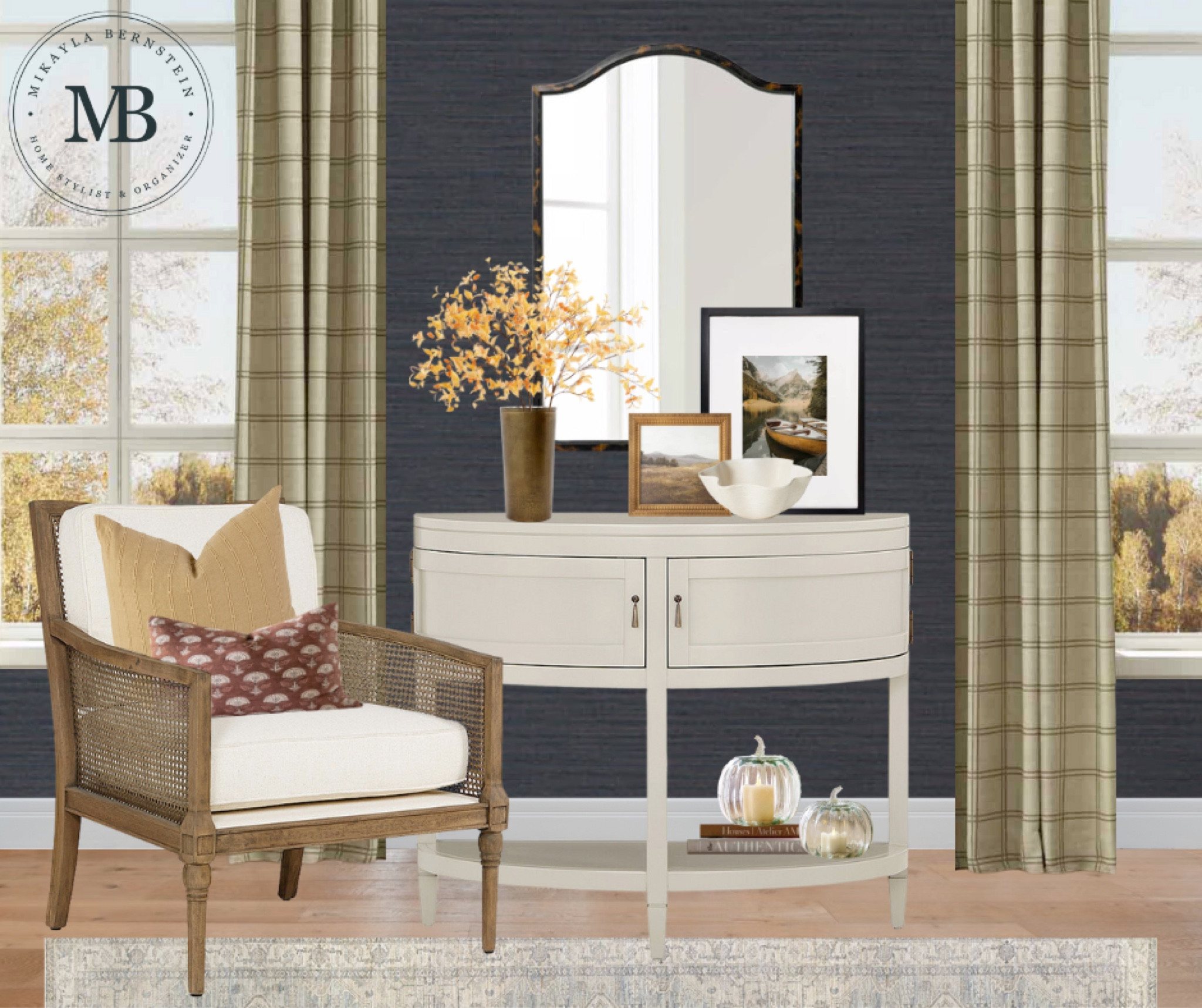 Fall Console Table // Entry Table Styled for Fall // Autumn Foyer // Fall Home Decor // Transitional Fall Home Decor // Inexpensive pleated curtains // Chicago Home Decorator 

#LTKhome #LTKSeasonal