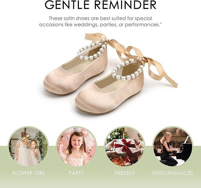 Felix & Flora Girls Toddler Little Ballet Shoes - Flower Girls Mary Jane Flats Dress Shoes Party ... | Amazon (US)