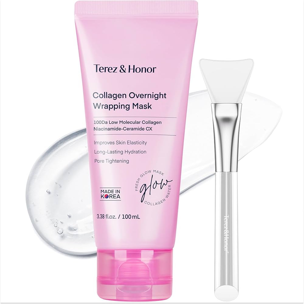 TEREZ & HONOR Collagen Night Wrapping Peel Off Mask: Korean Face Mask for Elasticity, Hydrating &... | Amazon (US)