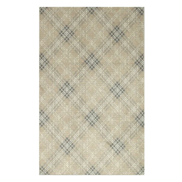 Mohawk Home Prismatic Russell Plaid Earth Transitional Striped Precision Printed Area Rug, 5'x8',... | Walmart (US)