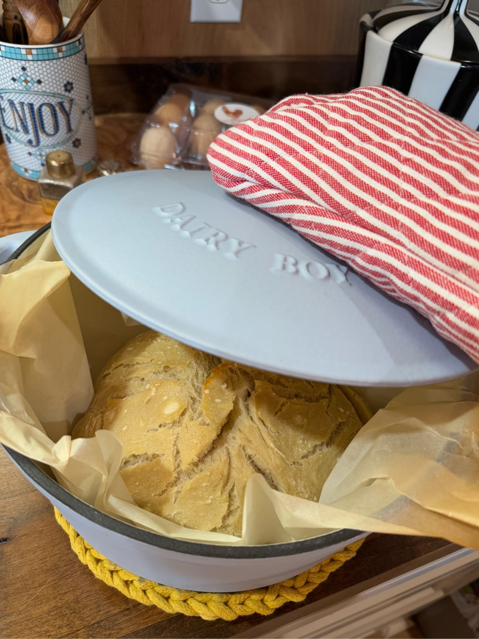 Homemade bread in my new Dairy Boy Dutch oven 💙

#LTKHome #LTKGiftGuide
