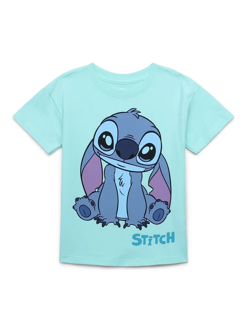 Disney Lilo and Stitch Toddler Short Sleeve Crewneck Tee, Sizes 12M-5T - Walmart.com | Walmart (US)