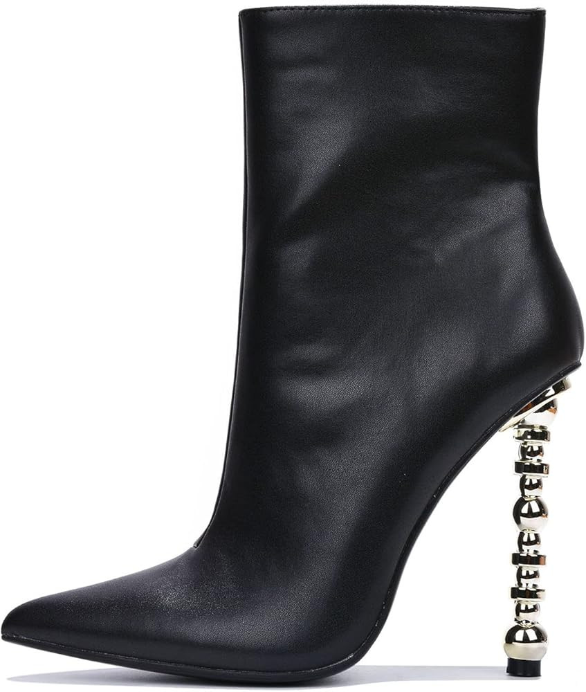 Cape Robbin Shawna Sexy Stiletto Sculpted High Heels Booties for Women, Pointed Toe Ankle Boots w... | Amazon (US)