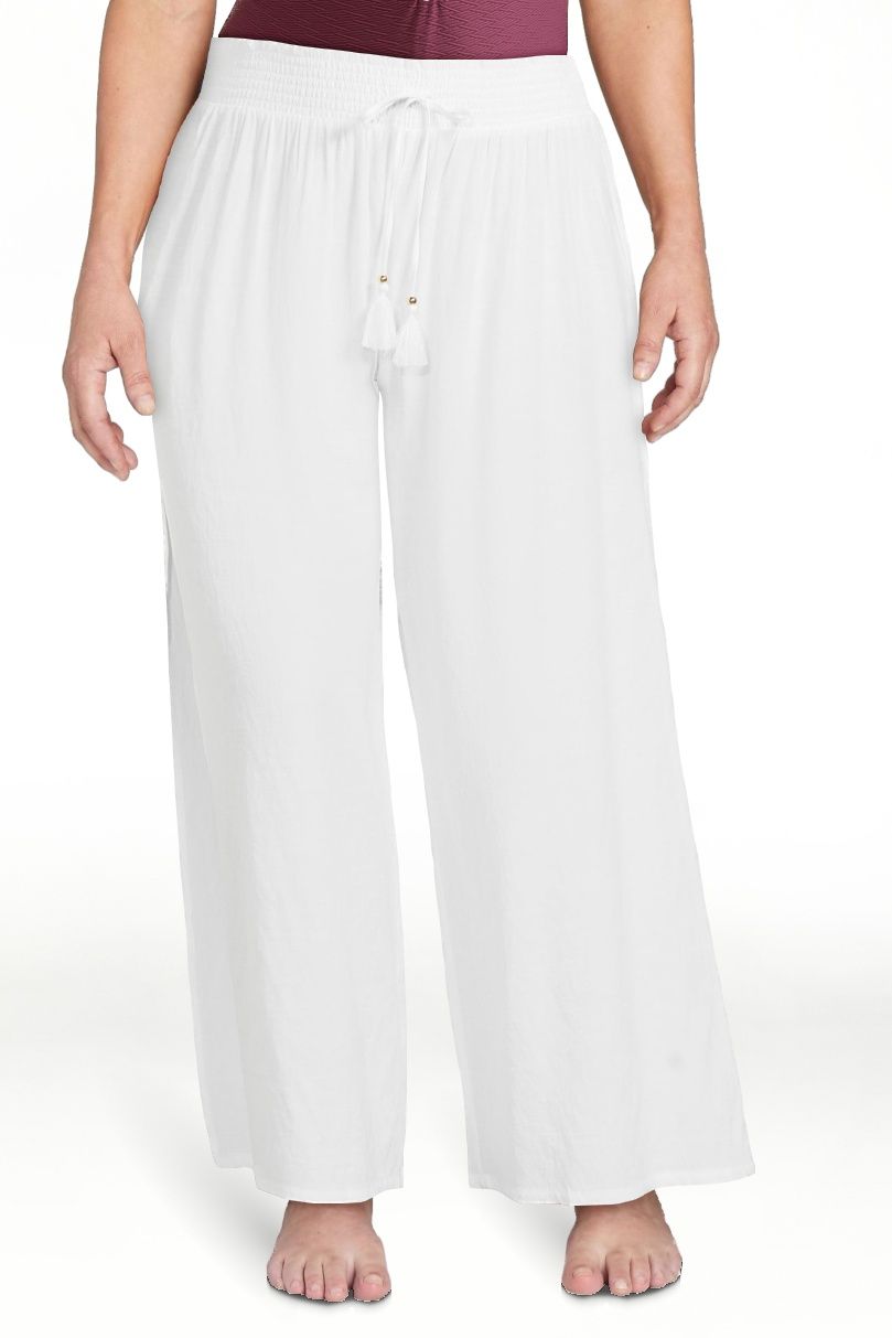 Time and Tru Women's and Women's Plus Smocked Coverup Pants, Sizes S-3X | Walmart (US)