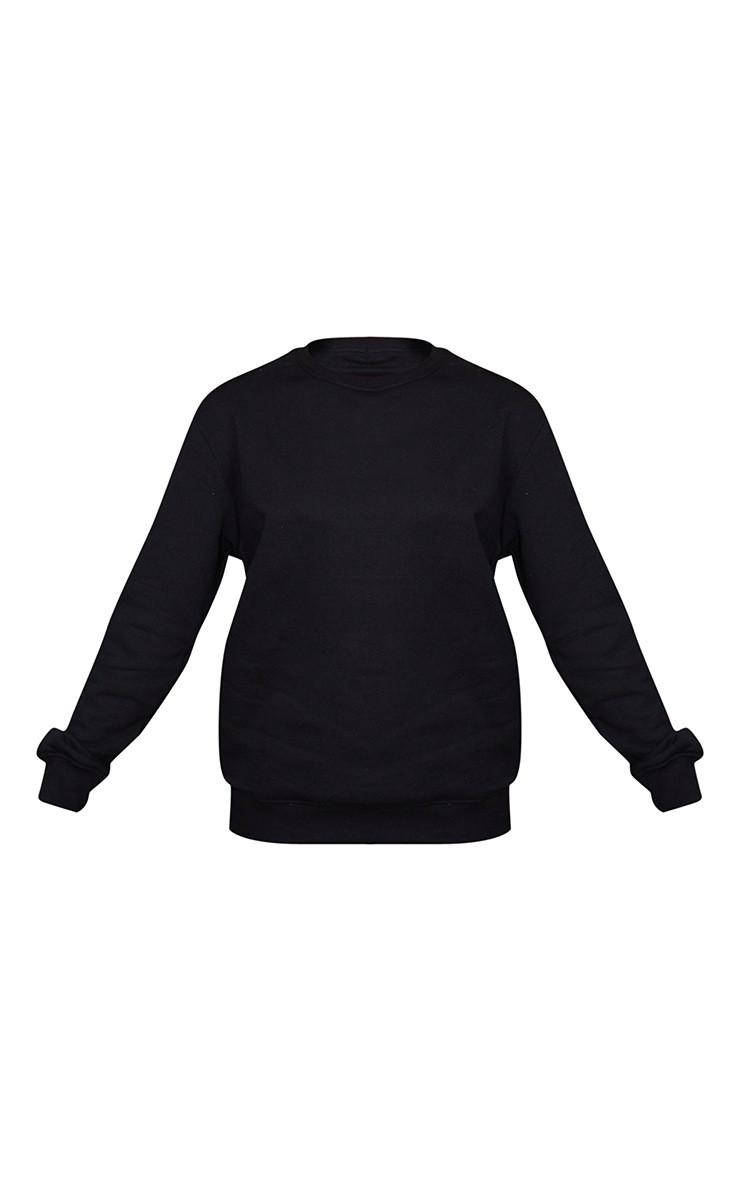 Oversized Black Sweatshirt | PrettyLittleThing US