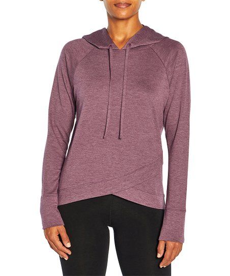 Balance Collection Heather Hortensia Jacoby Front Tulip Hem Hoodie - Women | Zulily