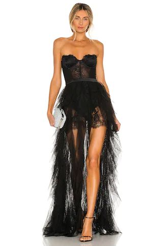 For Love & Lemons X REVOLVE Bustier Gown in Black from Revolve.com | Revolve Clothing (Global)