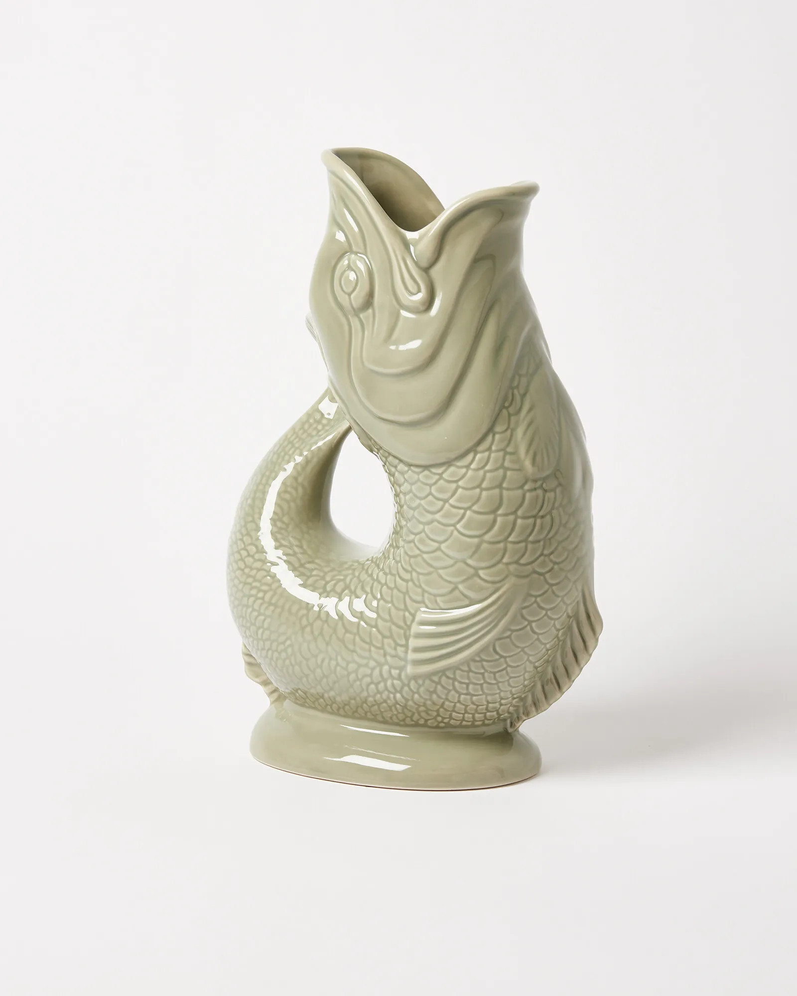 Green Ceramic Gluggle Jug Extra Large | Oliver Bonas | Oliver Bonas (Global)