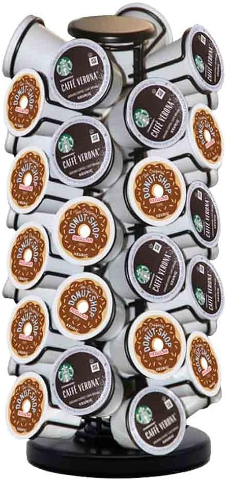 40pods K Cup Holders, K Cup Carousel, Coffee Pods Holder Storage Organizer Stand,Comes All in One... | Amazon (US)