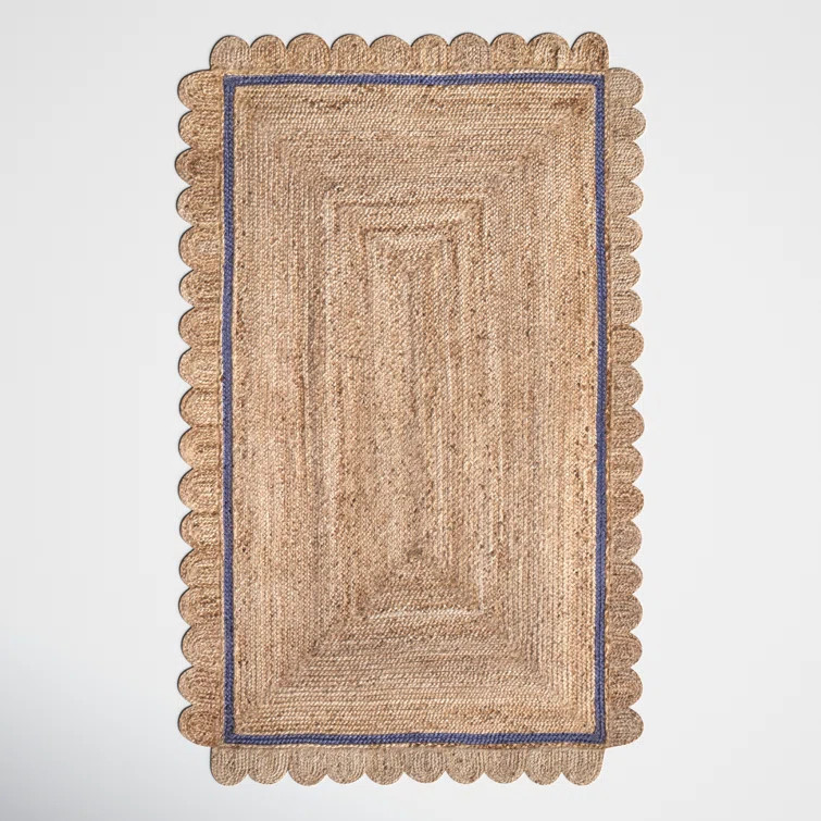 Damask Petals Braided Jute Area Rug | Wayfair North America