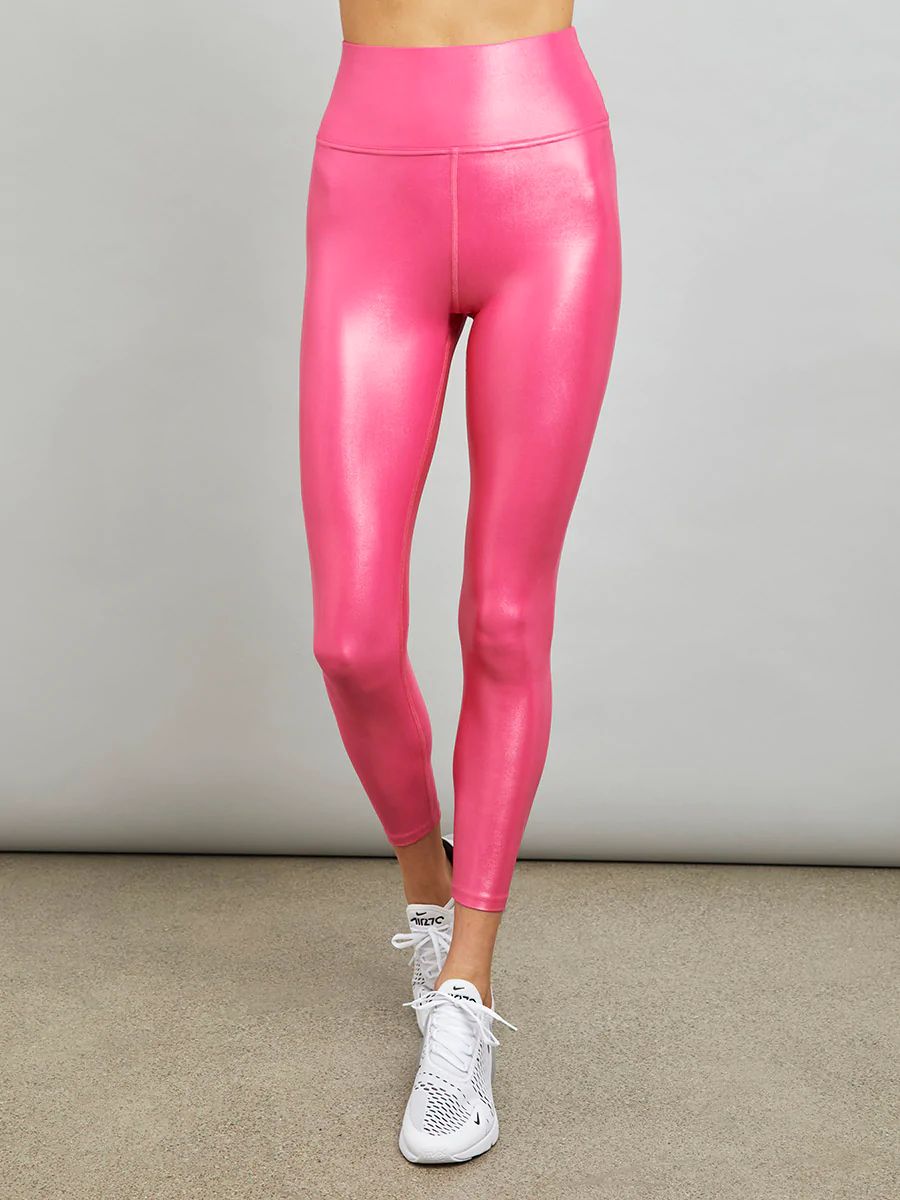 High Rise 7/8 Legging in Takara Shine - Fuchsia Purple | Carbon38