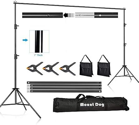 MOUNTDOG Backdrop Support Stand 10FT Adjustable Photography Studio Background Support System Kit ... | Amazon (US)