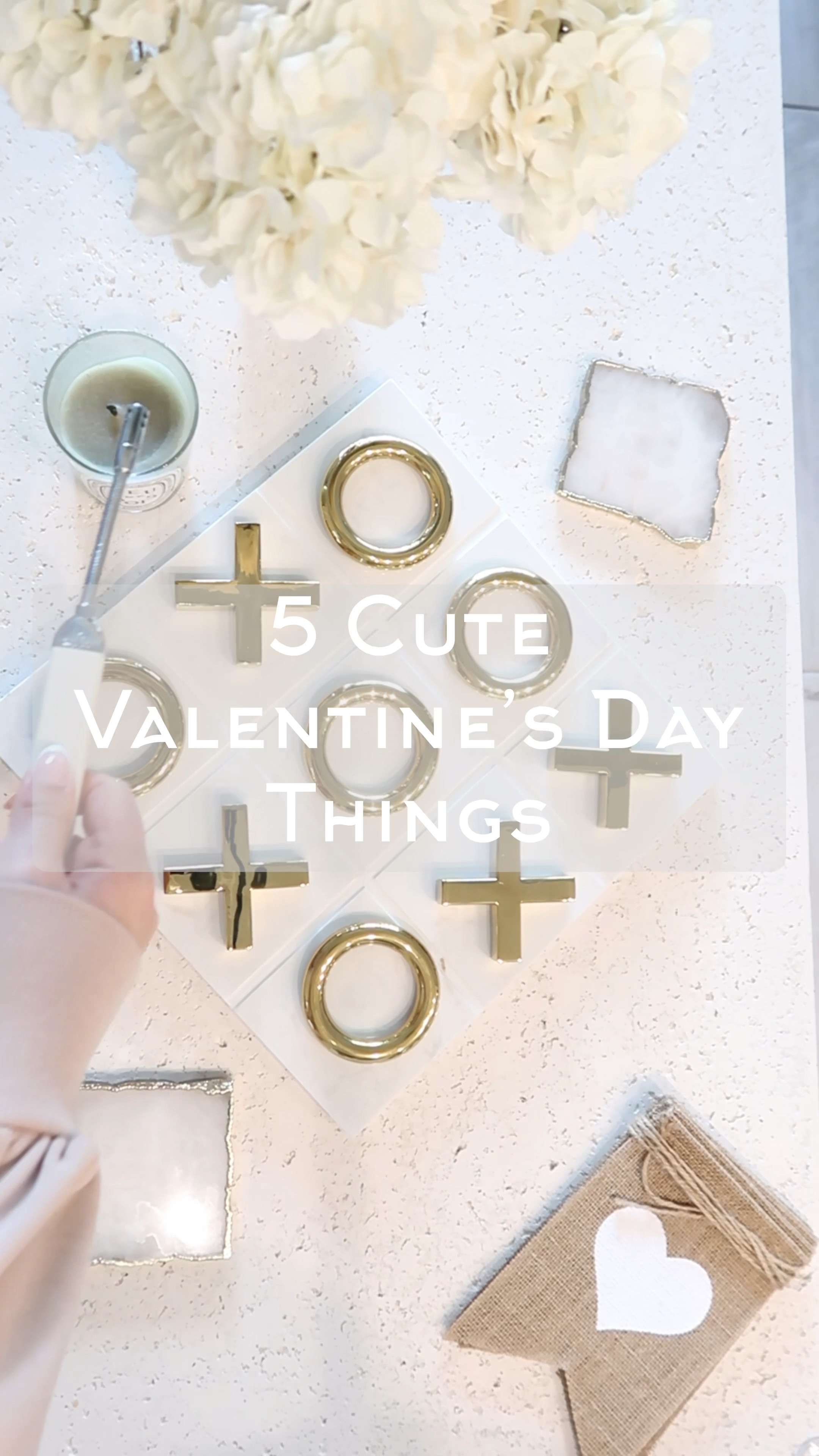 Check out these cute Valentine’s Day Amazon Finds for the Kitchen!
	1.	Marble Tic Tac Toe Board for home decoration - gold and white and gold stainless steel.  Table top decoration luxury.
	2.	Glass Swizzle Sticks for Cocktail Drinks, Creative Heart Shaped for Coffee Stirrer for Home Bar Wine - Pink Heart
	3.	Heart shaped Ceramic Sauce Dish for Jewelry or food, Sauce, Sushi, Serving Plate
	4.	White Mini Heart Ice Mold Tray for water or chocolate or baking
	5.	Heart Banner Garland for Wedding or Valentines Day or Anniversary Decoration for Photos, props - Vintage Rustic Burlap Love Hanging Sign

#LTKSeasonal #LTKhome #LTKFind