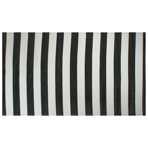 DII Black/White Stripe Outdoor Rug | Walmart (US)