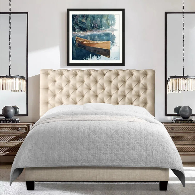 Jenn Tufted Upholstered Low Profile Bed | Wayfair North America