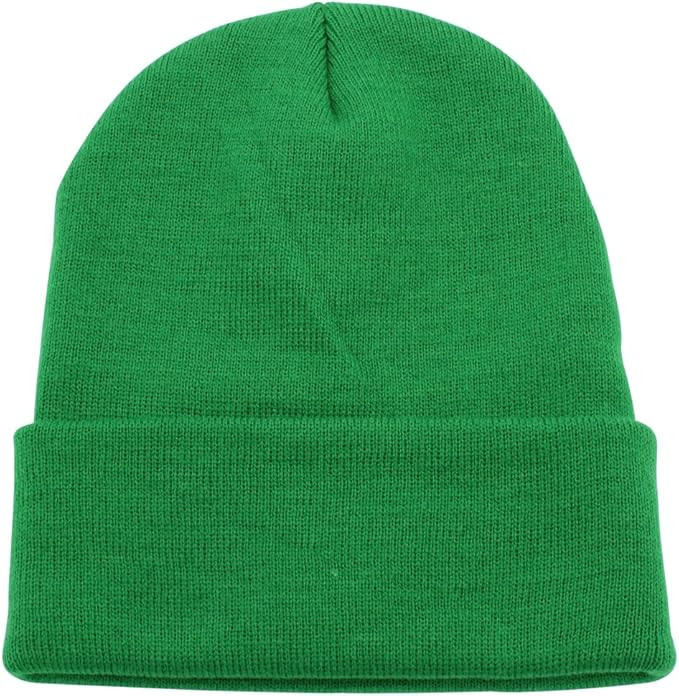 Top Level Beanie Men Women - Unisex Cuffed Plain Skull Knit Hat Cap | Amazon (US)