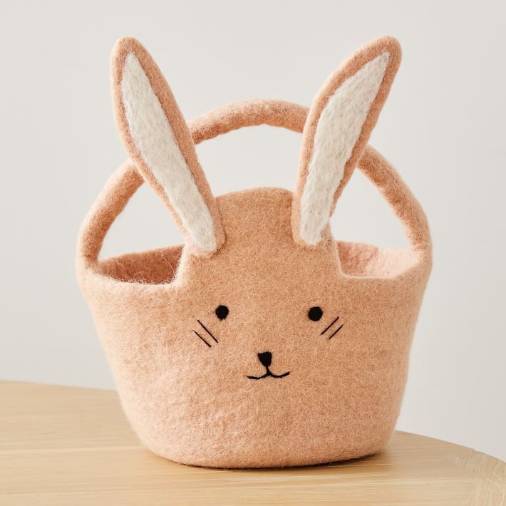 Felt Bunny Easter Bucket | West Elm (US)
