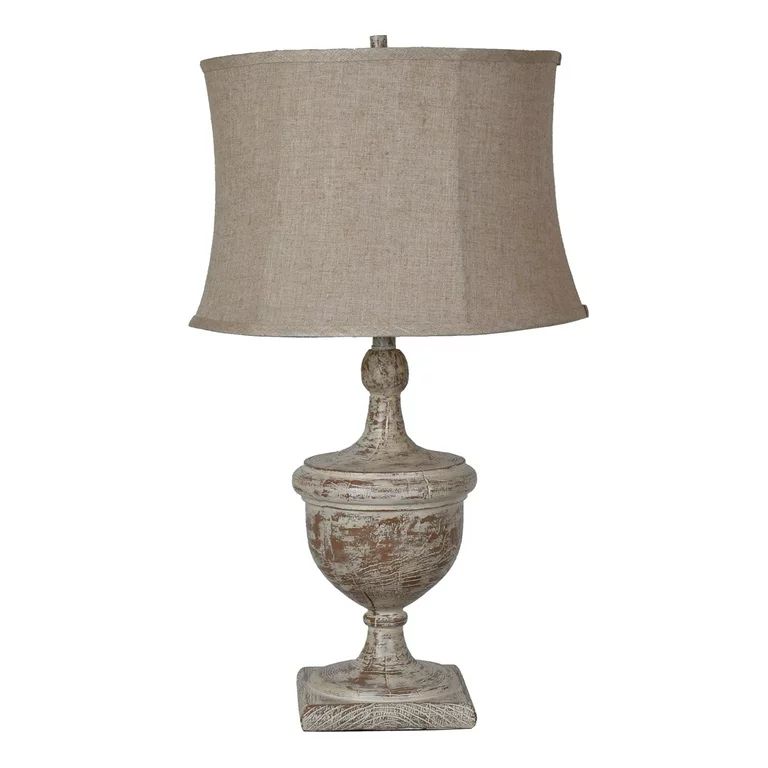 Dumont 29.5-Inch Table Lamp, Antique Wood - Walmart.com | Walmart (US)