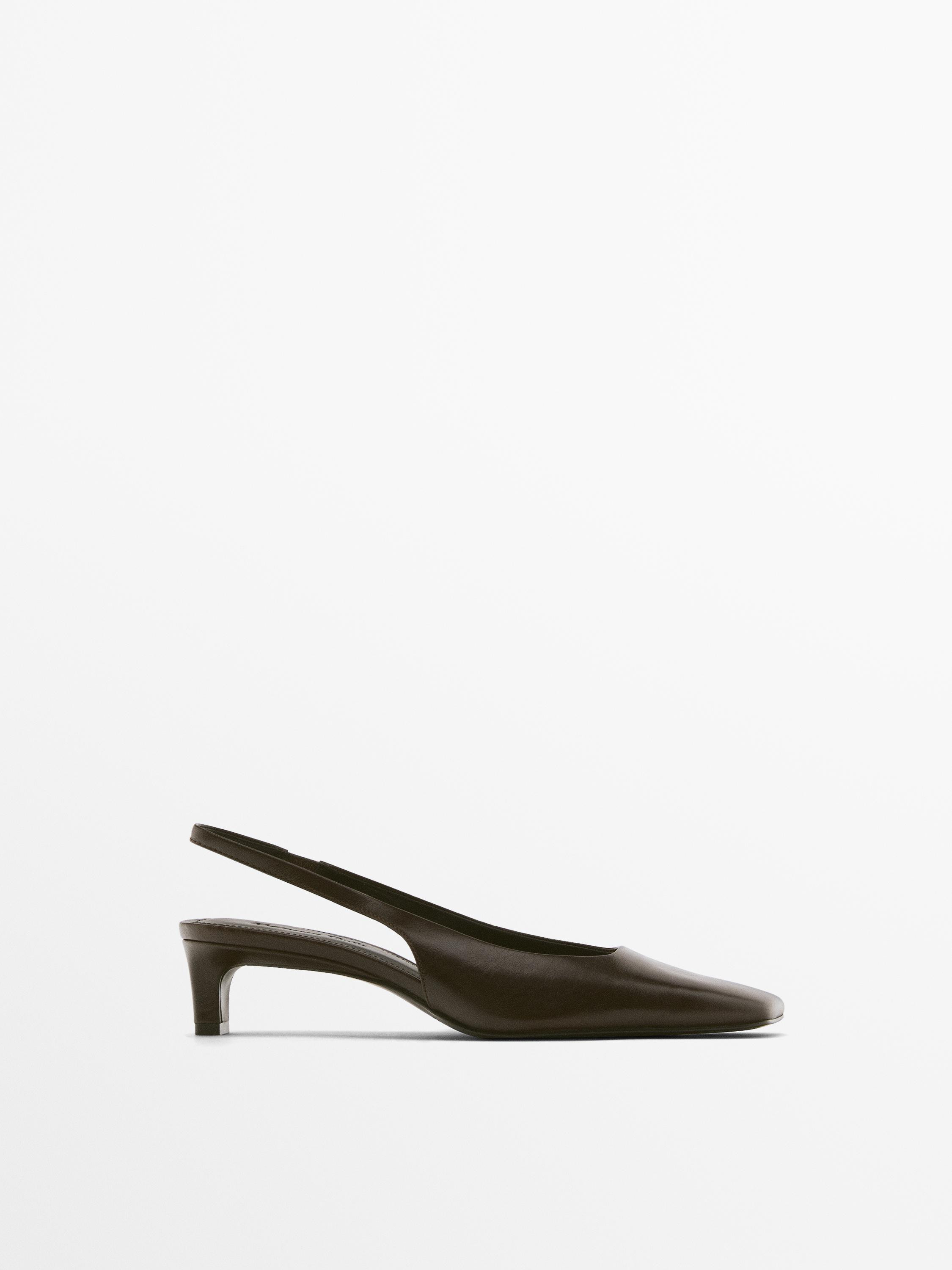 Backless heeled shoes | Massimo Dutti UK