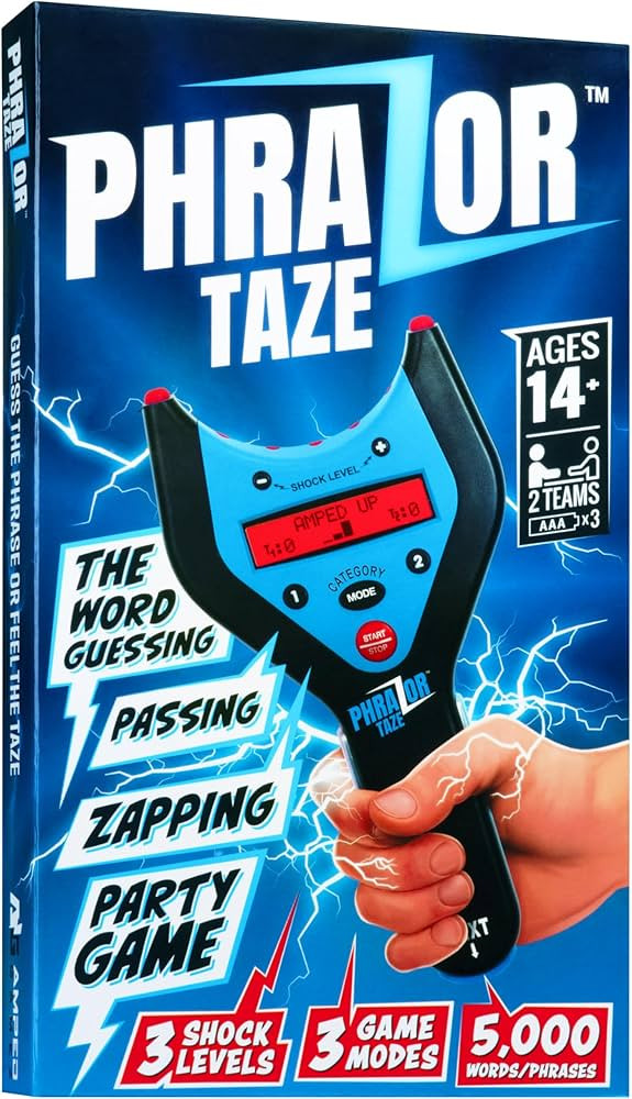 PhraZor Taze – Shockingly Fun Word-Guessing Party Game with 3 Shock Levels, 3 Play Modes & Chea... | Amazon (US)