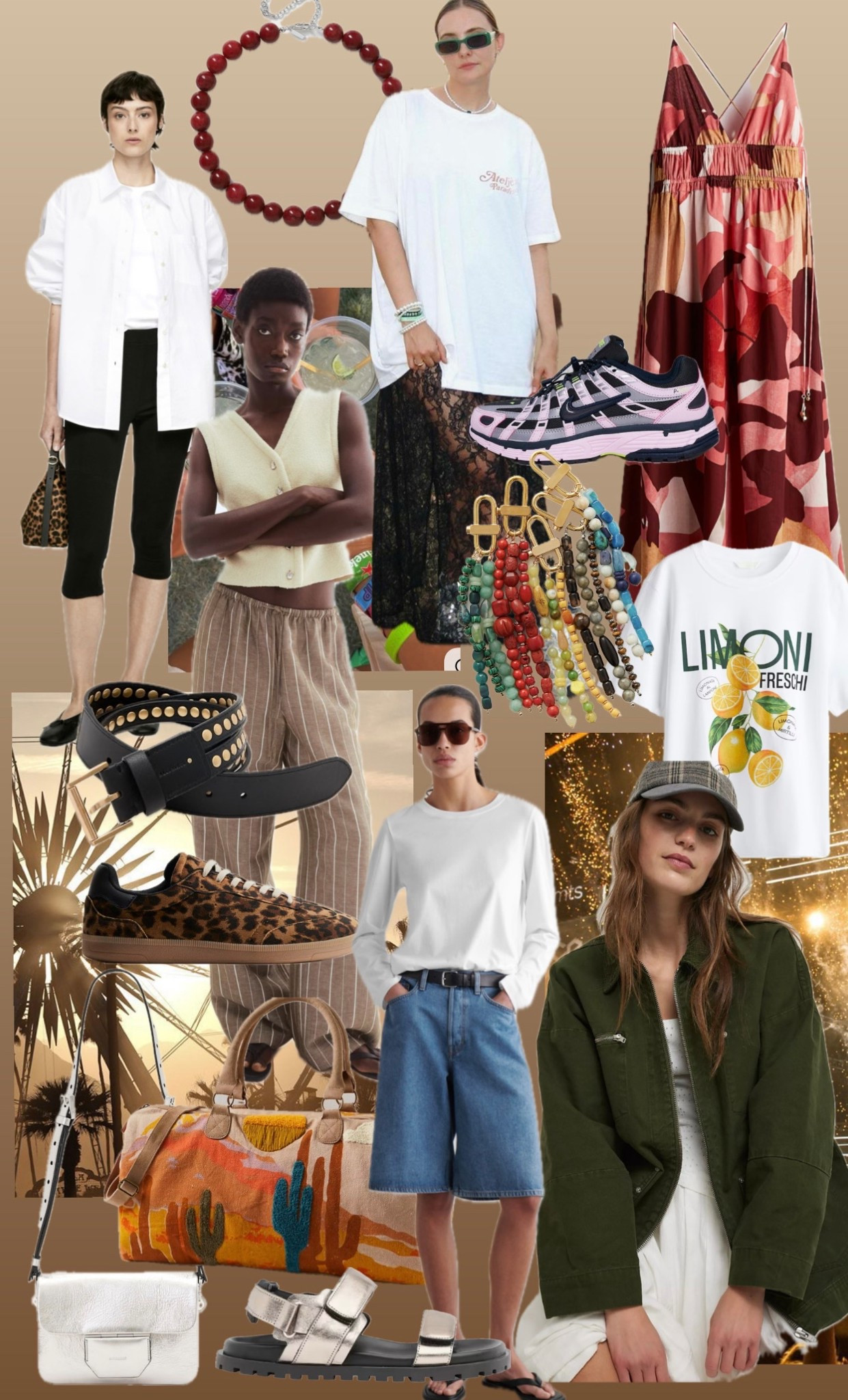 Summer Festival vibes ✨💫
I have the Free People jacket, it’s the perfect cargo. Wearing a medium 
Thinking of capri trousers this summer as an alternative to shorts. 
