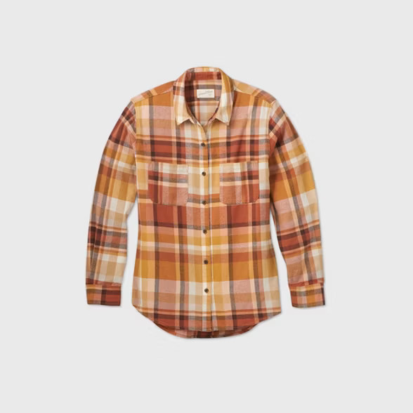 Women's Plaid Long Sleeve Button-Down Flannel Shirt - Universal Thread™ | Target