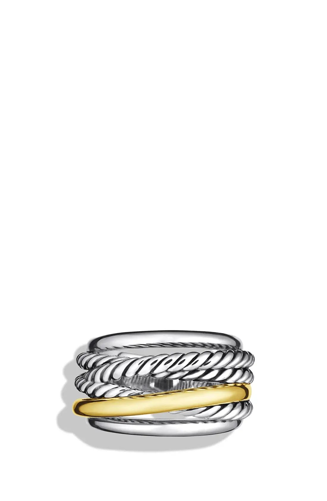 David Yurman 'Crossover' Narrow Ring with Gold | Nordstrom