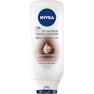NIVEA Cocoa Butter In-Shower Body Lotion - Non-Sticky For Dry to Very Dry Skin - 13.5 oz. Bottle | Amazon (US)