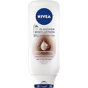 NIVEA Cocoa Butter In-Shower Body Lotion - Non-Sticky For Dry to Very Dry Skin - 13.5 oz. Bottle | Amazon (US)