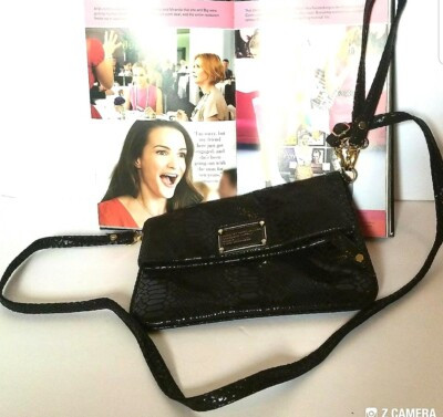 Marc by Marc Jacobs Black Snakeskin Print Clutch and Shoulder Bag | eBay AU